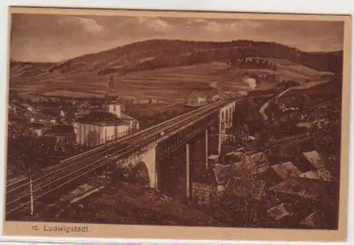 19789 Ak Ludwigstadt Eisenbahnbrücke um 1930