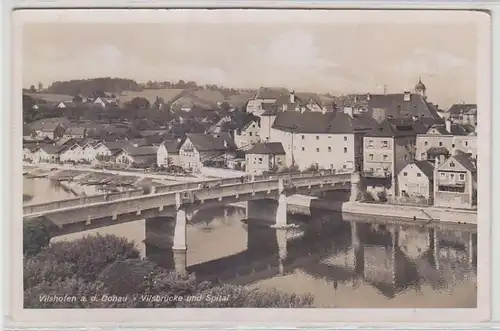 19787 Feldpost Ak Vilshofen an der Donau Vilsbrücke und Spital 1940