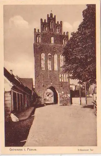 19783 Ak Grimmen dans Pommern Tribseeser Porte vers 1920