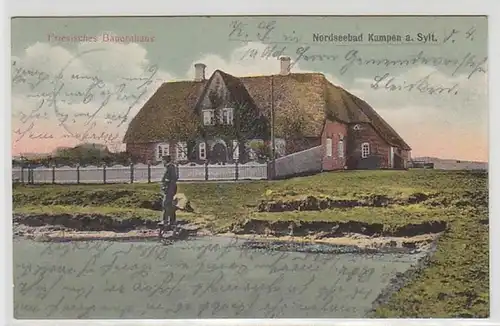 19761 Ak Mer du Nord Bain de Kampen sur Sylt ferme 1911