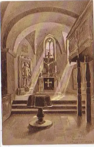 19732 Ak intérieur de l'église à Meuchen vers 1910
