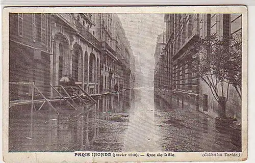 19724 Ak Paris Inondé (Janvier 1910) Rue de Lille