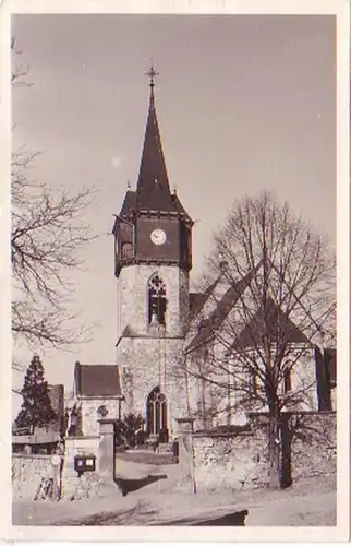 19695 Foto-Ak Kirche Kohren-Sahlis Glockenaufzug 1956