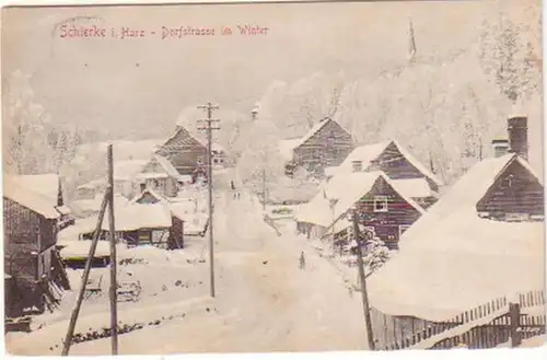 19679 Ak Schierke dans la route du village de résine en hiver 1910