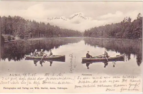 19668 Ak Auma in Thüringen Kesselsee 1905