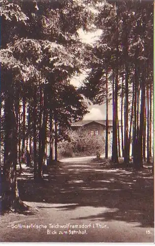 19626 Ak Teichwolframsdorf Blick zum Bahnhof 1928