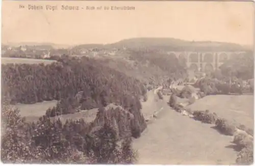 19603 Ak Jocketa Blick auf die Elstertalbrücke 1912
