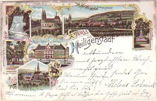 19595 Ak Lithographie Gruss aus Heiligenstadt 1898