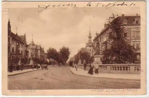 19559 Ak Braunschweig Kaiser Wilhelm Straße 1911