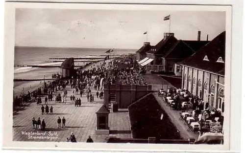 19549 Ak Westerland Sylt Plage installations 1929