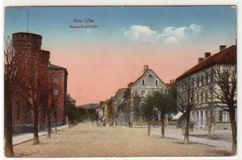 19548 Ak Neu Ulm Maximilianstraße um 1910