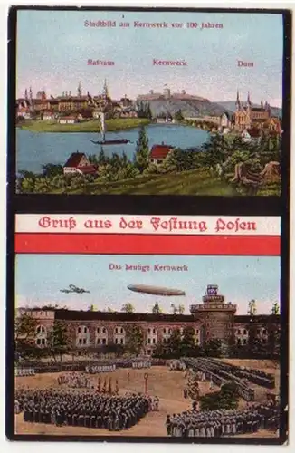 19508 Ak Salutation de la forteresse Poznan vers 1915