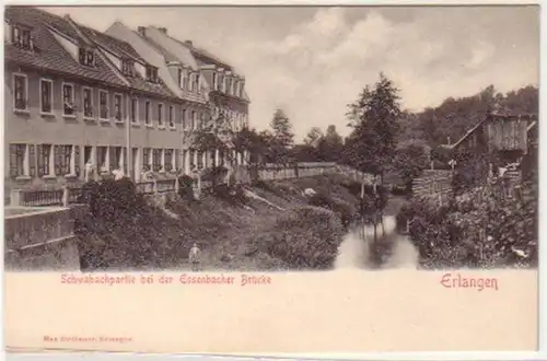 19498 Ak Erlangen bei der Essenbacher Brücke um 1900