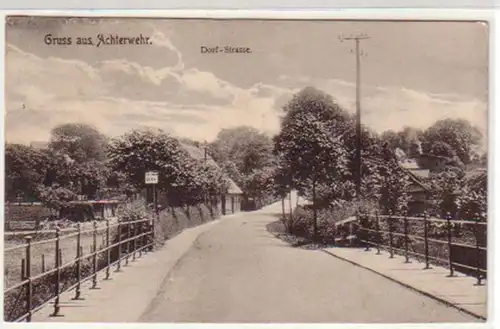 19478 Ak Gruß aus Achterwehr Dorfstrasse 1916