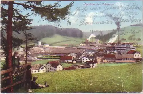 19444 Ak Hausham à Schliersee Vue totale 1910