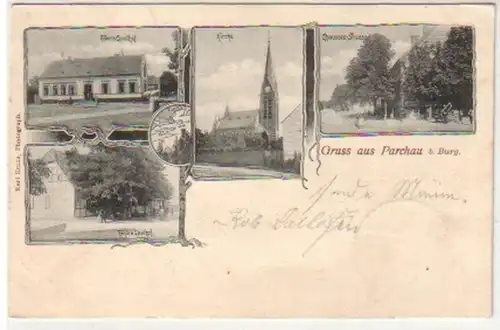 19439 Multi-image Ak Salutation de Parchau à Burg 1901
