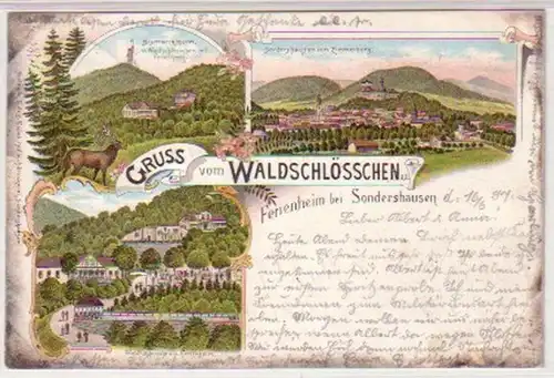 19427 Ak Lithographie Gruss aus Sondershausen 1897