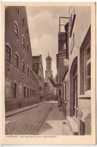 19409 Ak Augsburg Kohlrgasse avec église vers 1920