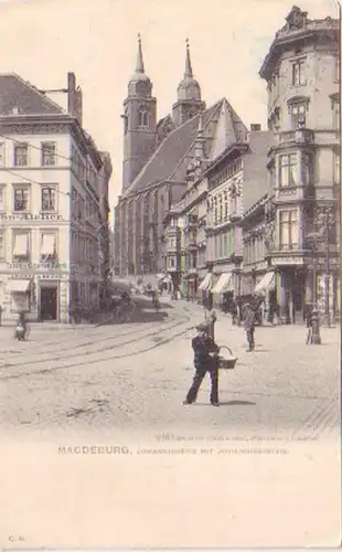 19406 Ak Magdeburg Johannisberg mit Kirche 1906