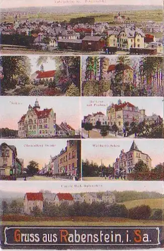 19398 Mehrbild Ak Gruß aus Rabenstein in Sa. 1911