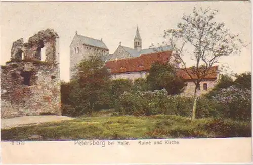 19374 Ak Petersberg près de la ruine du Halle et de l'église 1905