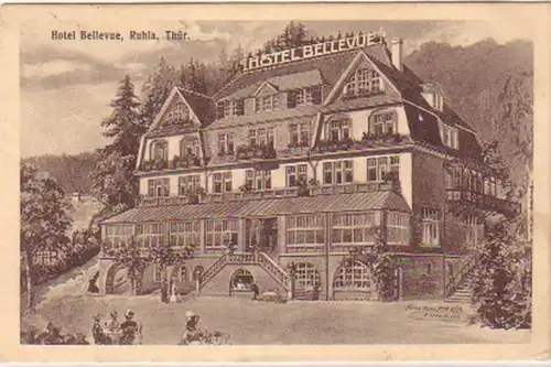 19360 Ak Ruhla Thüringen Hotel Bellevue 1916