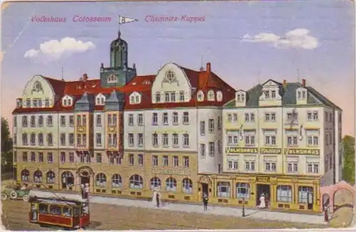 19325 Ak Chemnitz Kappel Volkshaus Colosseum um 1910