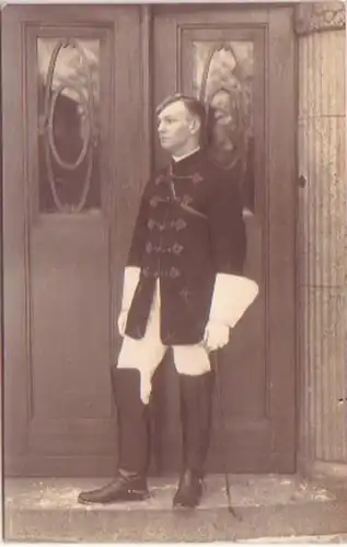 19324 Foto Ak Studentika Student in Uniform um 1910