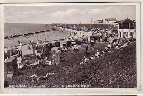 19320 Ak Mer du Nord Bad Büsum Plage du sud 1934