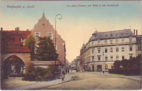 19310 Ak Weissenfels Vue sur la rue de la salle vers 1920