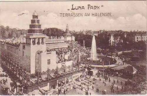 1930 Ak "Luna Park" Terrasses sur le lac Halensee 1910