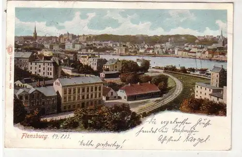 19269 Ak Flensburg Totalansicht 1902