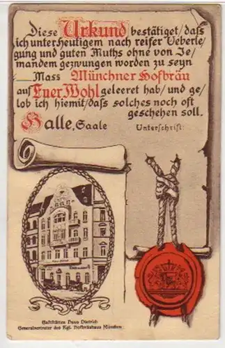 19262 Ak Halle Saale Gaststätten Haus Dietrich um 1920