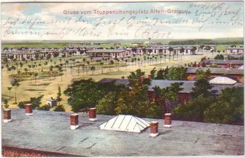 19258 Ak Gruss du terrain d'entraînement des troupes Alten-Grabov 1908