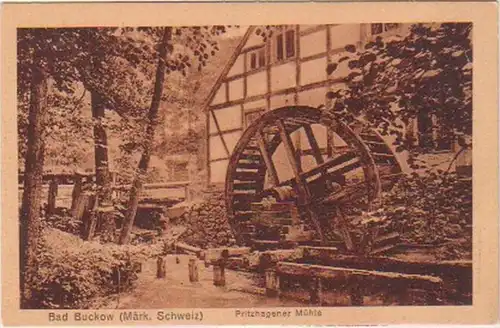 19242 Ak Bad Buckow Pritzhagener Mühle 1921
