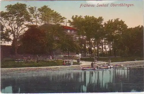 19230 Ak Früheres Seebad Oberröblingen 1922