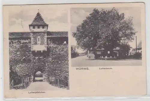 19227 Multi-phot posté Ak Worms Lutherbaum et Pâtisseries Luth 1917