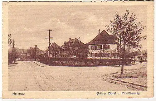 19196 Ak Hellerau grüner Zipfel & Pillnitzerweg um 1920