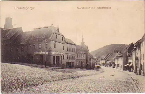 19177 Ak Eckartsberga Marktplatz mit Hauptstraße 1913