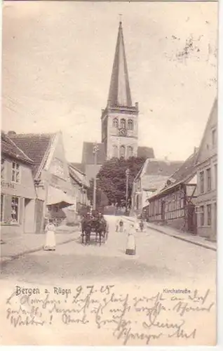 19161 Ak Bergen auf Rügen Kirchstrasse 1905