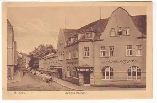 19155 Ak Wurzen Restaurant "Schweizergarten" um 1920