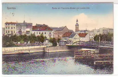19142 Ak Spandau Partie mit Charlottenbrücke 1919