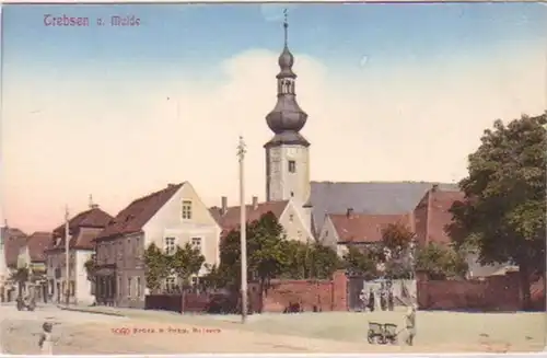 19090 Ak Trebsen Mulde Ansicht mit Kirche um 1910