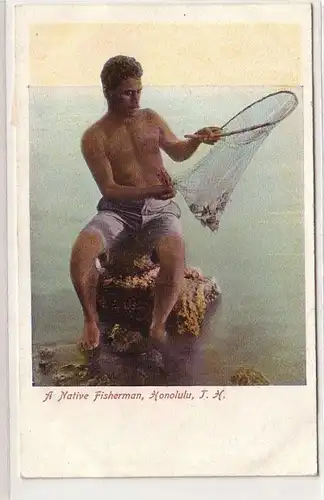 19084 Ak Honululu T.H. a native Fisherman vers 1905