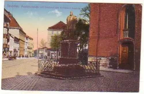 19039 Ak Spandau Denkmal des Kurfürsten Joachim 1918