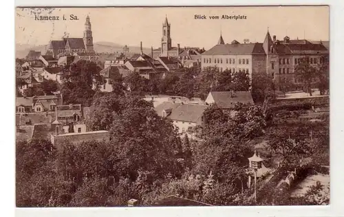 19032 Ak Kamenz in Sachsen Blick vom Albertplatz 1924