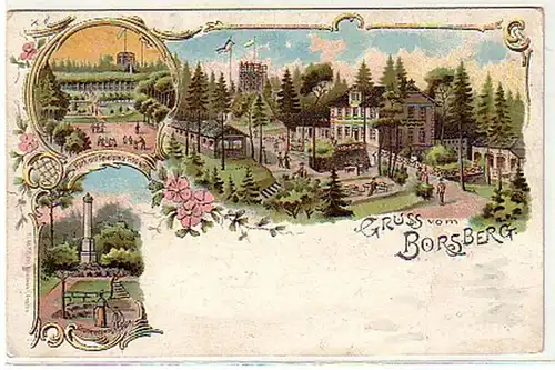 19023 Ak Lithographie Gruß vom Borsberg 1902