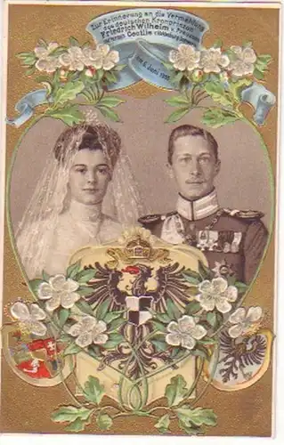 19019 Präge Ak Vermählung des dt.Kronprinzen 1905