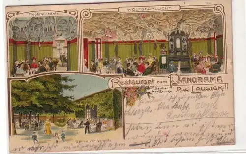 18992 Ak Lithographie Bad Lausick Restaurant zum Panorama 1915