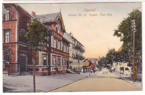 18991 Ak Oberhof Zellaer Straße mit Post 1912